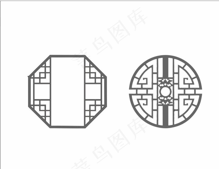 中式窗格图片cdr矢量模版下载