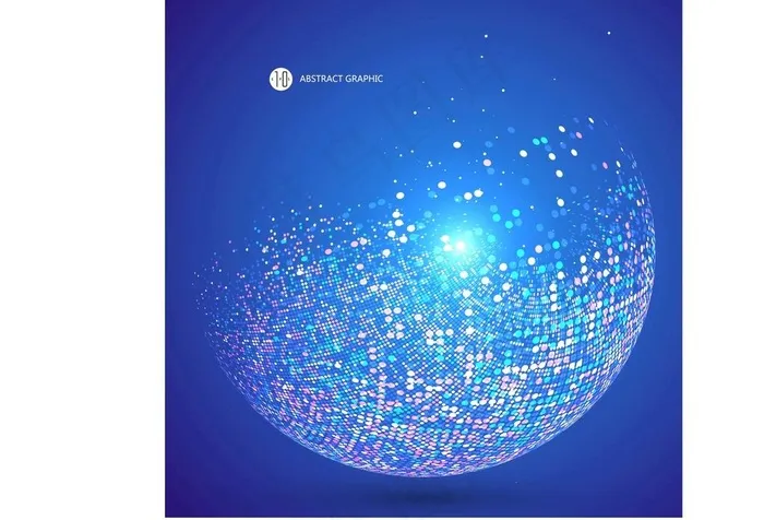 球形粒子背景图片ai矢量模版下载