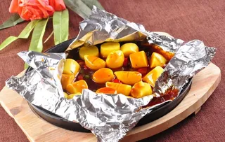 锡纸包豆腐图片