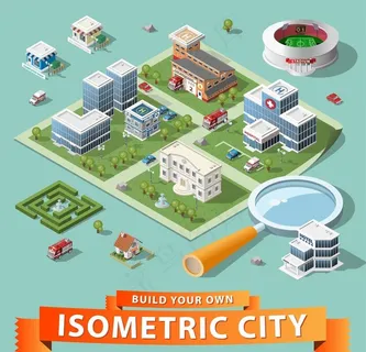 扁平化建筑大楼图片