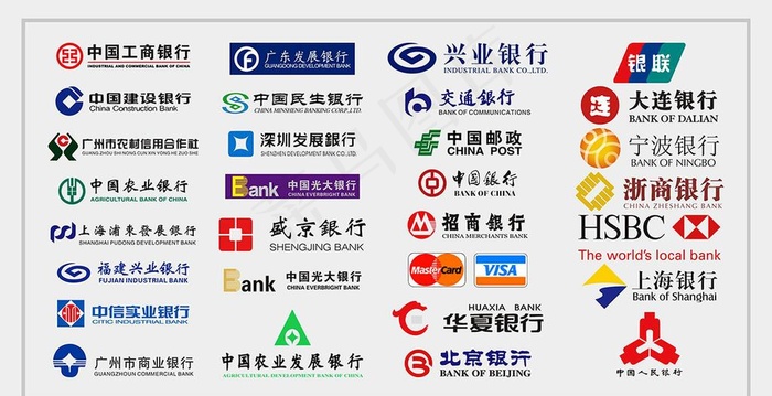 银行logo大全图片cdr矢量模版下载