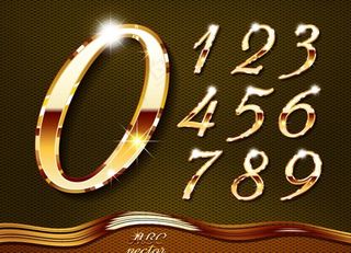 金色质感数字图片