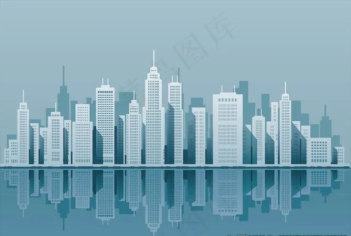城市剪影图片eps,ai矢量模版下载