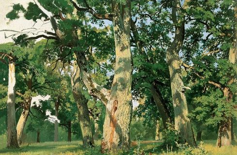 希施金油画树林图片