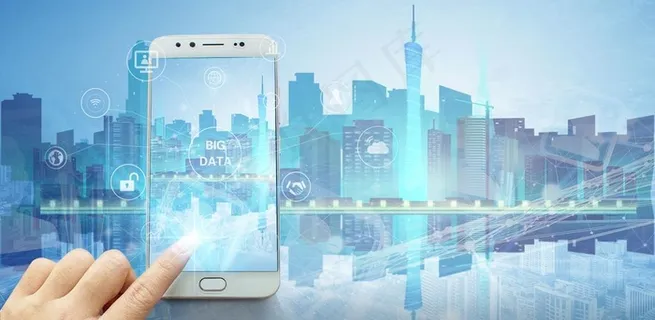 高清科技城市合成图图片