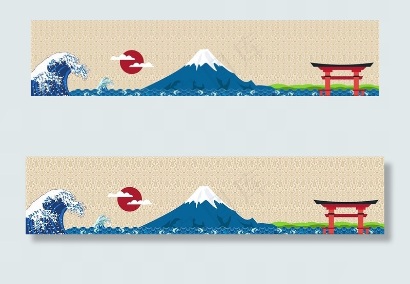 海浪浮世绘图片
