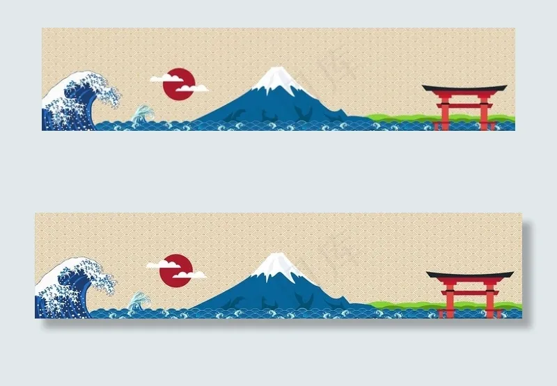 海浪浮世绘图片