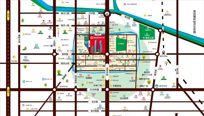 高端地产区位图图片ai矢量模版下载