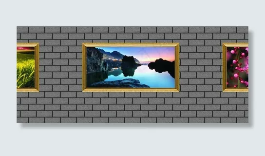 假墙体风景画喷绘图片