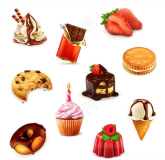 矢量蛋糕糕点素材图片