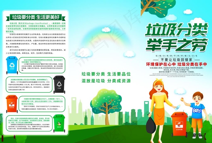 垃圾分类图片(2776X1961(DPI:300))psd模版下载