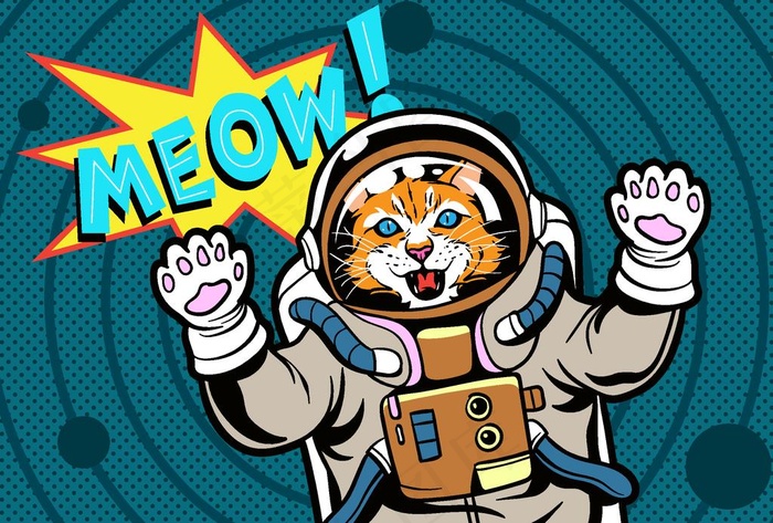 猫图片ai矢量模版下载