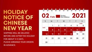 2021春节放假通知日历轮播图图片