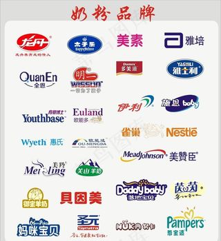 奶粉品牌LOGO墙图片