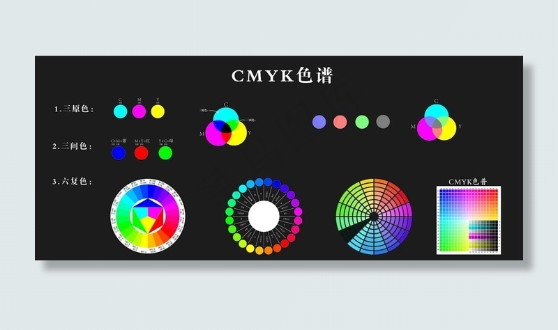 CMYK色谱图片ai矢量模版下载