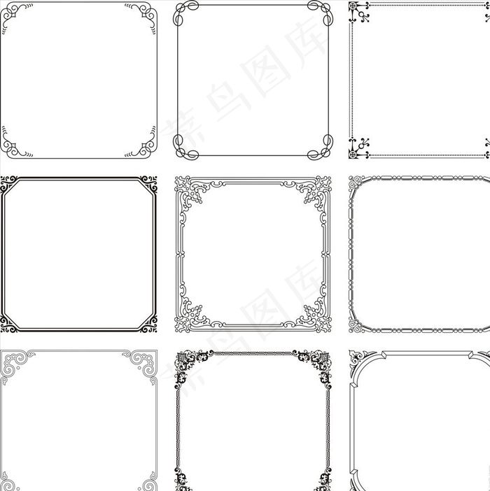 欧式边框花纹图片cdr矢量模版下载