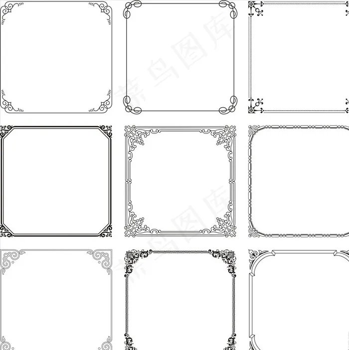 欧式边框花纹图片cdr矢量模版下载