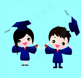 博士帽小人图片