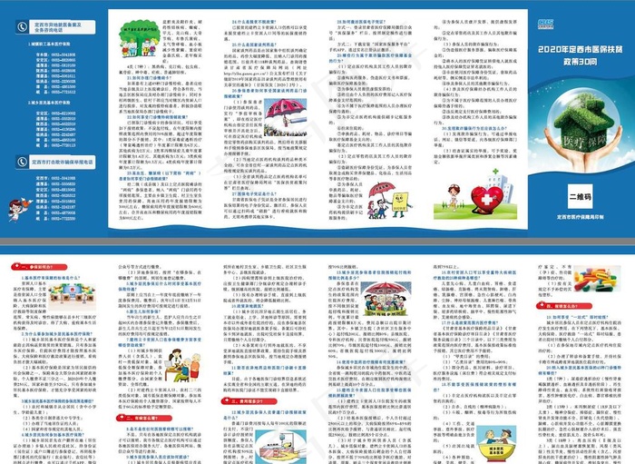 医保扶贫政策30问 六折页图片(576X216)cdr矢量模版下载
