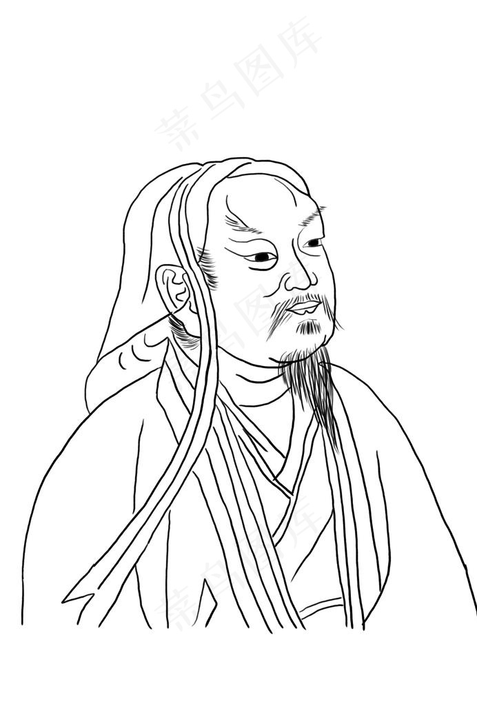 陶渊明画像图片