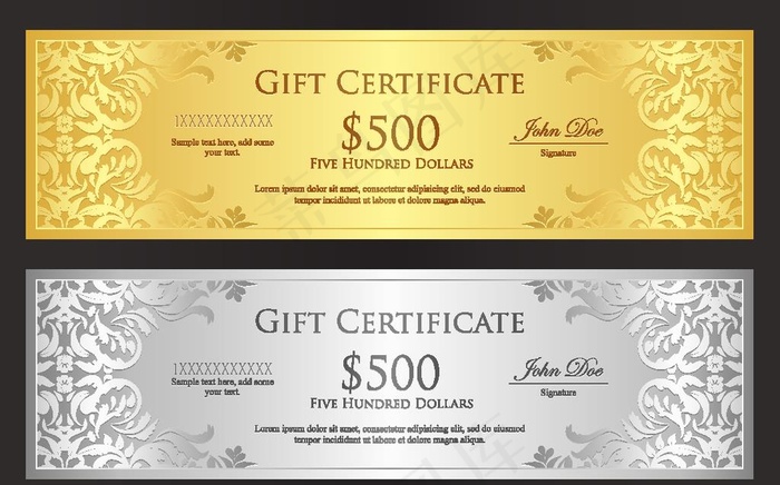 金色代金券图片