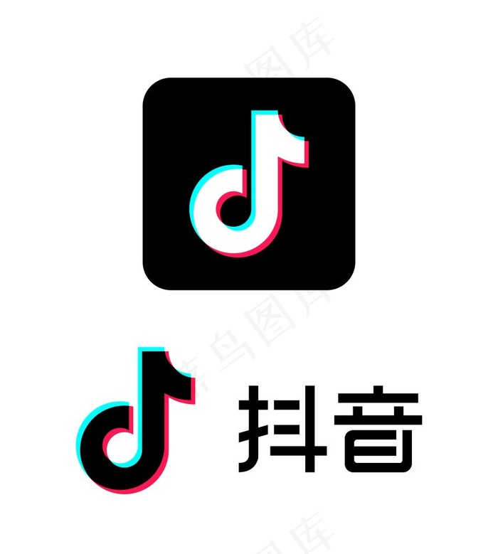抖音LOGO图片ai矢量模版下载