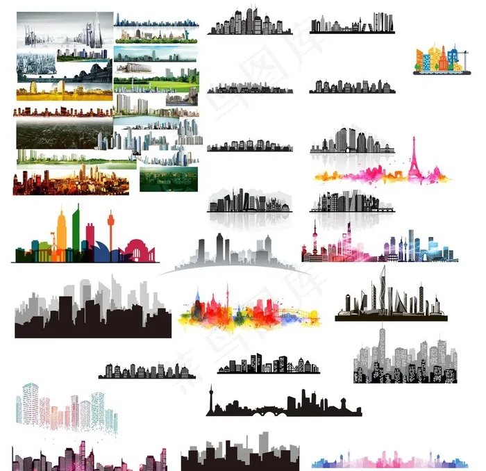 城市建筑图片(2362X2362(DPI:300))psd模版下载