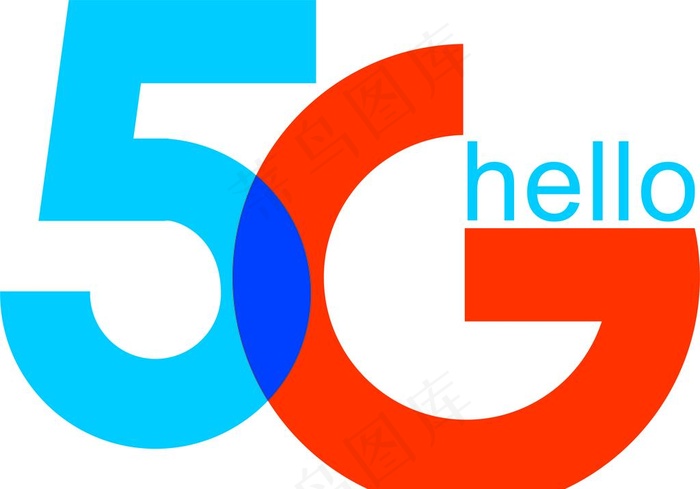 电信5G标志图片cdr矢量模版下载
