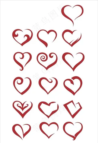 矢量爱心 心形图片