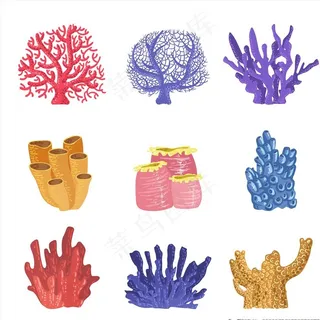 卡通珊瑚图片