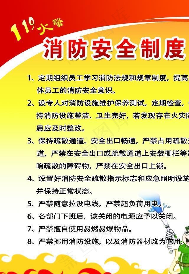 消防制度图片(2835X3780(DPI:120))psd模版下载