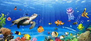 海底世界乐园海洋海报背景素材图片