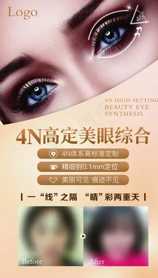 双眼皮广告海报图片