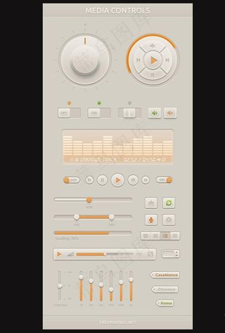 多媒体音乐播放器UI设计图片
