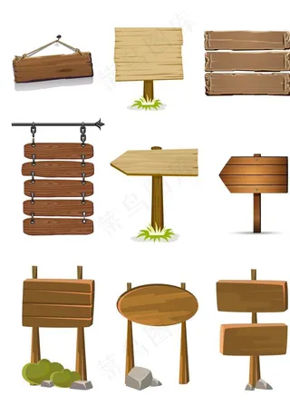 木制指示牌图片