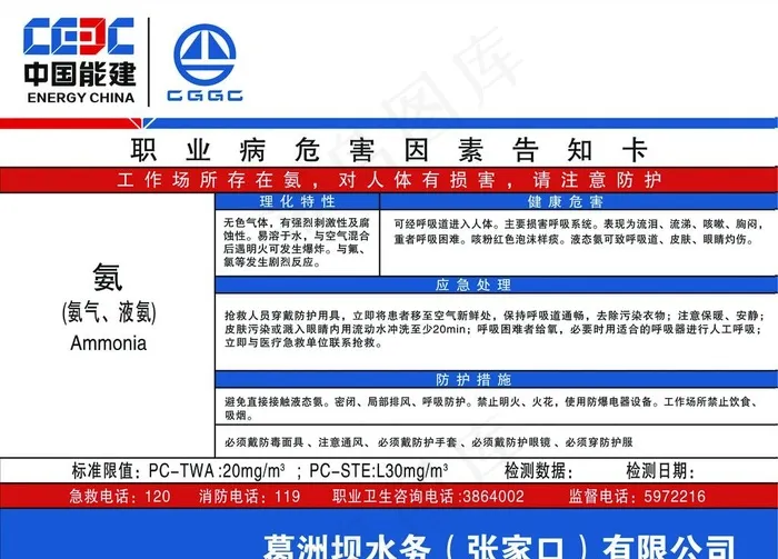 职业病危害告知卡图片cdr矢量模版下载