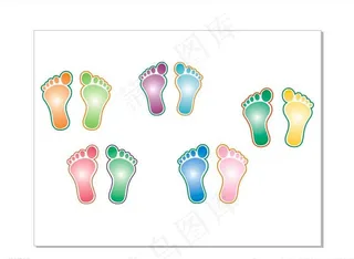 小脚印图片