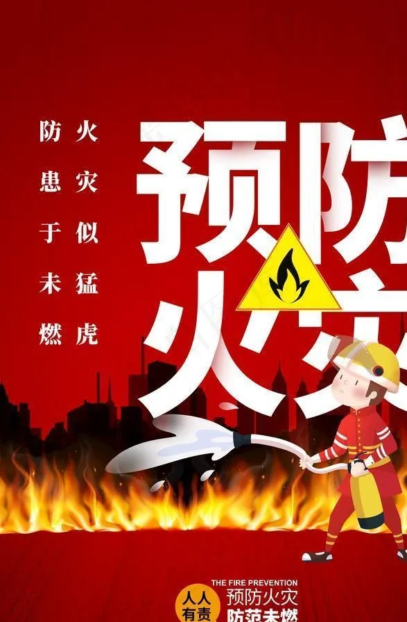 预防火灾图片(3543X5315(DPI:300))psd模版下载