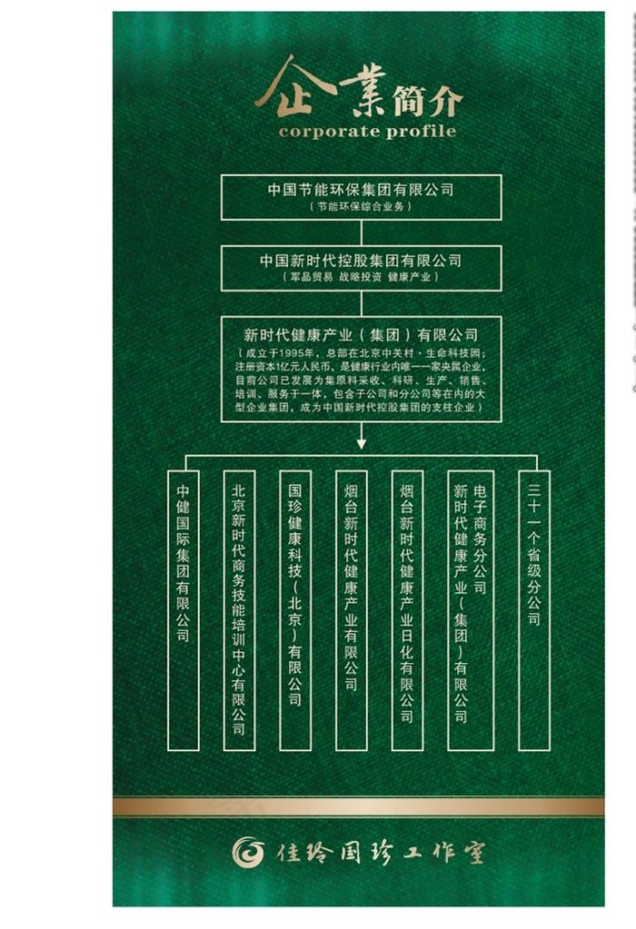 国珍  企业简介图片(210X297)cdr矢量模版下载
