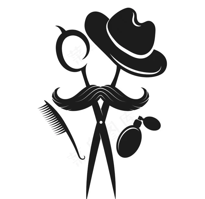 美发沙龙图片eps,ai矢量模版下载