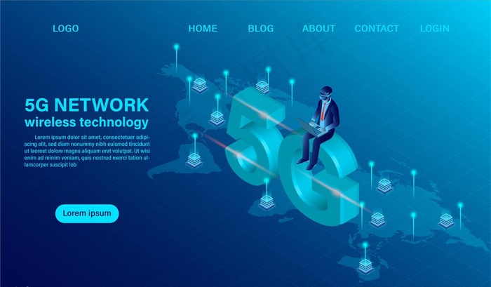 5G时代图片ai矢量模版下载