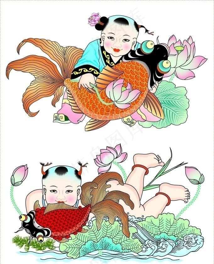 富贵吉祥图图片ai矢量模版下载