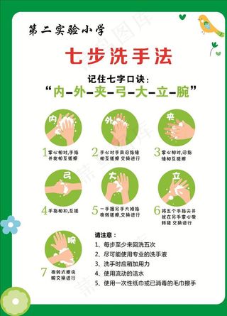 七步洗手法图片