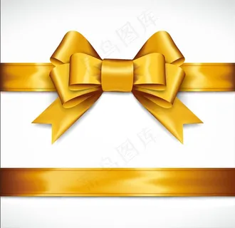 金色丝带蝴蝶蝶矢量素材图片