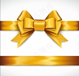 金色丝带蝴蝶蝶矢量素材图片