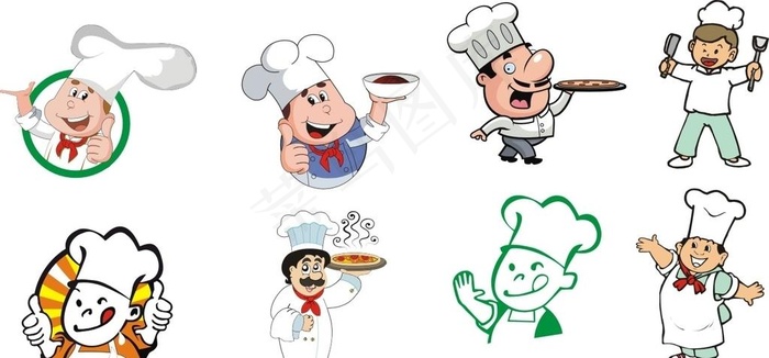 卡通厨师图片