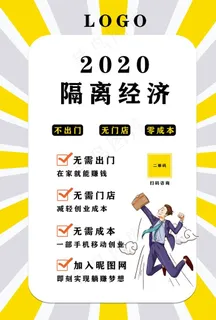 微商创业简约励志宣传海报图片