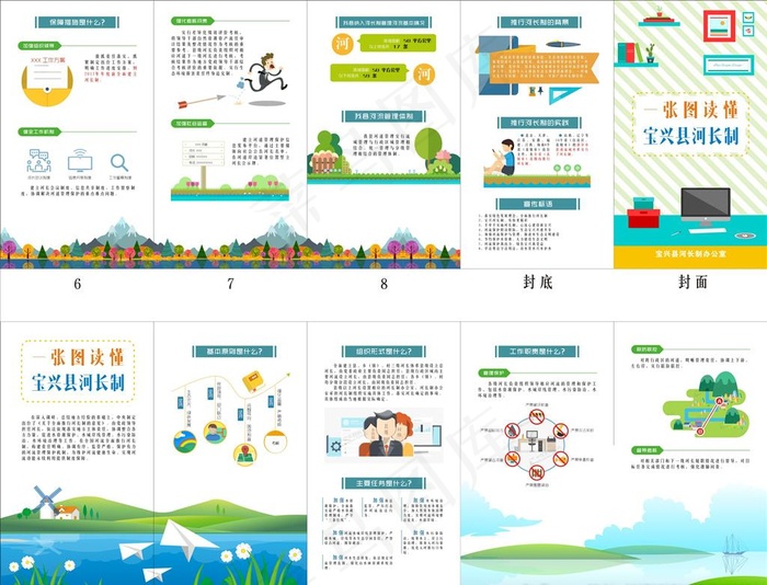 水务局折页图片cdr矢量模版下载