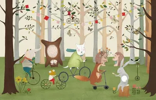 动物卡通背景墙图片