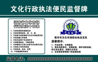 文化行政执法监督牌图片